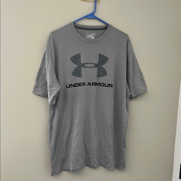 Under Armour Other - Under Armour HeatGear Logo Graphic T Shirt Gray XL Loose Fit